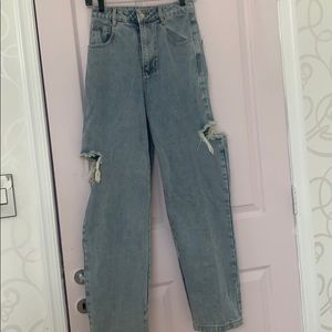 BRAND NEW ADIKA STRAIGHT RIPPED JEANS